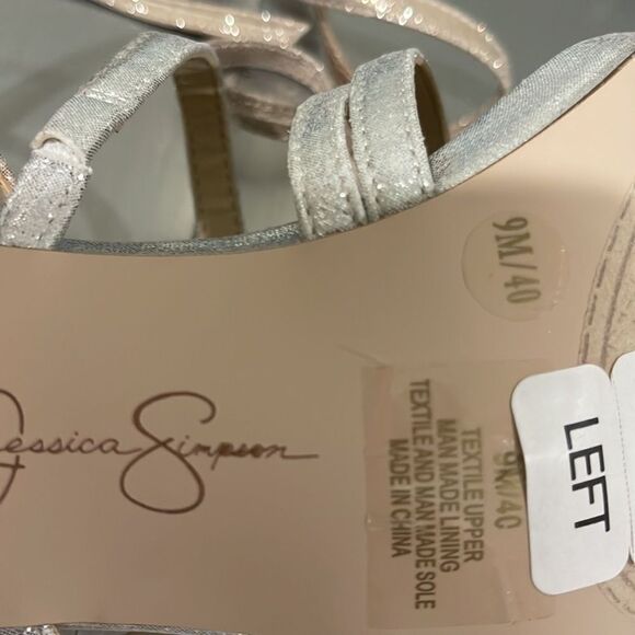 JESSICA‎ SIMPSON JEXILLA SANDAL stiletto gold & silver NEW shoes Womens size 9 - Picture 5 of 5